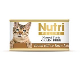 Nutri Feline Tavuklu ve Kuzu Etli 85 gr Yetişkin Konserve Kedi Maması