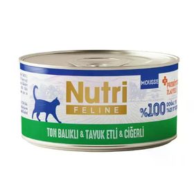 Nutri Feline Ton Balıklı Ciğerli Mousse 70 gr Kedi Konservesi