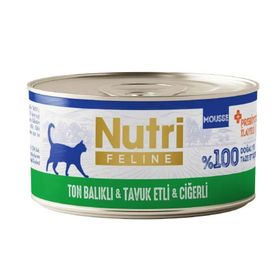 Nutri Feline Ton Balıklı Ciğerli Mousse 70 gr Kedi Konservesi
