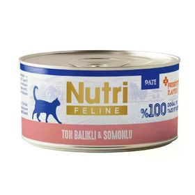 Nutri Feline Ton Balıklı Somonlu Tahılsız 70 gr Kedi Konservesi