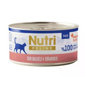 Nutri Feline Ton Balıklı Somonlu Tahılsız 70 gr Kedi Konservesi