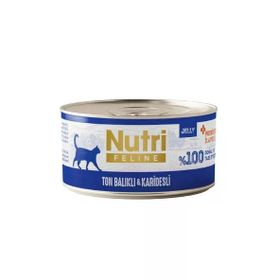 Nutri Feline Ton Balıklı ve Karidesli Tahılsız 70 gr Kedi Konservesi