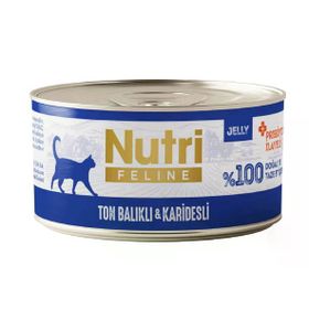 Nutri Feline Ton Balıklı ve Karidesli Tahılsız 70 gr Kedi Konservesi