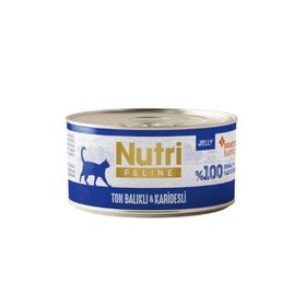 Nutri Feline Ton Balıklı ve Karidesli Tahılsız 70 gr Kedi Konservesi