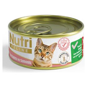 Nutri Feline Ton & Somon Balıklı 85 gr 12 Adet Nutri Yaş Kedi Maması