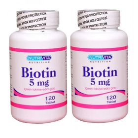 Nutrivita Biotin 5 mg 2x120 Tablet