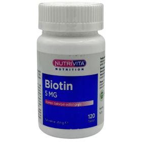 Nutrivita Biotin 5 mg İçeren 120 Tablet
