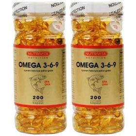 Nutrivita Omega 3-6-9 2x200 Kapsül Balık Yağı