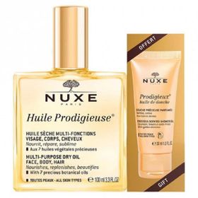 Nuxe Huile Prodigieuse 100 ml Çok Amaçlı Kuru Yağ+ Nuxe Huile 30 ml Duş Jeli