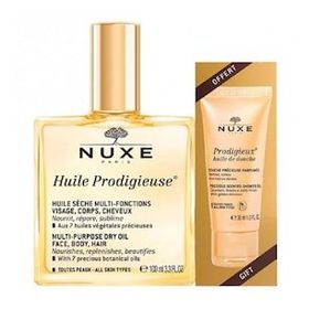 Nuxe Huile Prodigieuse 100 ml Çok Amaçlı Kuru Yağ+ Nuxe Huile 30 ml Duş Jeli
