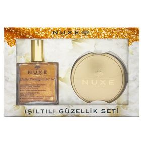 Nuxe Işıltılı Güzellik Seti Or Kuru Yağ 100 ml + 25 gr Kompakt Pudra