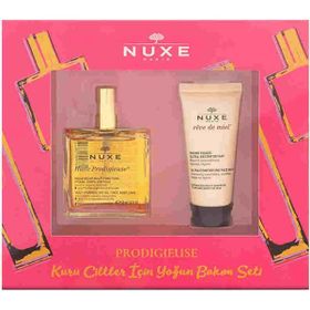 Nuxe Kofre Huile Prodigieuse Kuru Yağ 50 ml ve Reve De Miel Yüz Balsamı