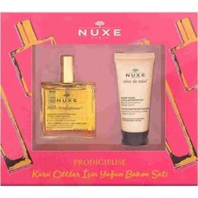 Nuxe Kofre Huile Prodigieuse Kuru Yağ 50 ml ve Reve De Miel Yüz Balsamı