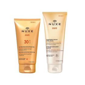 Nuxe SPF30 150 ml Güneş Koruyucu Yüz ve Vücut Sütü + 200 ml Güneş Sonrası Şampuanı