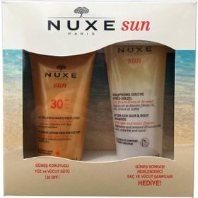 Nuxe SPF30 150 ml Güneş Koruyucu Yüz ve Vücut Sütü + 200 ml Güneş Sonrası Şampuanı