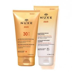 Nuxe Spf30 150 ml Güneş Koruyucu Yüz Ve Vücut Sütü + Güneş Sonrası Nemlendirici Şampuan
