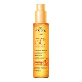 Nuxe Sun Huile Solaire SPF50 150 ml Bronzlaştırıcı Yüz ve Vücut Yağı