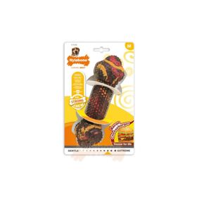Nylabone 18 cm M Domuz Pastırması ve Cheeseburger Aromalı Köpek Çiğneme Kemiği