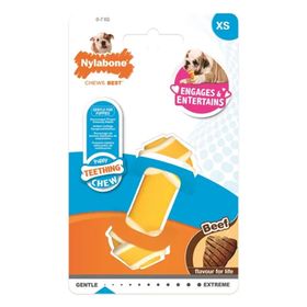 Nylabone Biftek Aromalı Yavru Köpek XS Çiğneme Kemiği