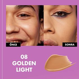 NYX Blur Tint Ciltte Filtre Etkili 08 Golden Light Fondöten