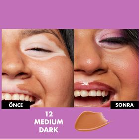 NYX Blur Tint Ciltte Filtre Etkili Fondöten - 12 Medium Dark