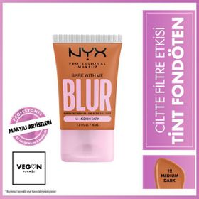 NYX Blur Tint Ciltte Filtre Etkili Fondöten - 12 Medium Dark