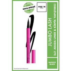 Nyx Professional Makeup Jumbo Lash 2 si 1 Arada Baddest Black Liner ve Kirpik Yapıştırıcı