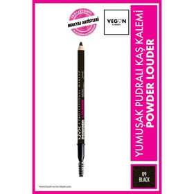 Nyx Professional Makeup Powder Louder 09 Black Pudralı Kaş Kalemi