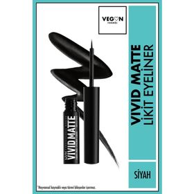 Nyx Professional Makeup Vivid Matte Siyah Likit Eyeliner