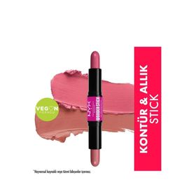 Nyx Professional Makeup Wonder Stick Çift Taraflı Peach and Baby Pink Krem Allık