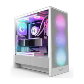 NZXT H5 Flow 2024 CC-H52FW-R1 RGB Fanlı Beyaz E-ATX Gaming Bilgisayar Kasası