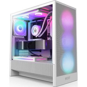 NZXT H5 Flow 2024 CC-H52FW-R1 RGB Fanlı Beyaz E-ATX Gaming Bilgisayar Kasası