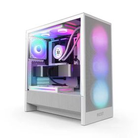 NZXT H5 Flow 2024 CC-H52FW-R1 RGB Fanlı Beyaz E-ATX Gaming Bilgisayar Kasası