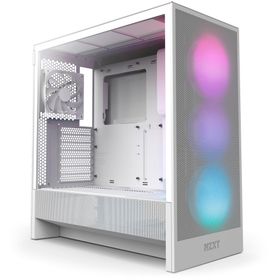 NZXT H5 Flow 2024 CC-H52FW-R1 RGB Fanlı Beyaz E-ATX Gaming Bilgisayar Kasası