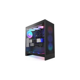 NZXT H7 Flow 2024 CM-H72FB-R1 RGB Fanlı Siyah E-ATX Gaming Bilgisayar Kasası