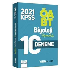 ÖABT Biyoloji Öğretmenliği Tamamı Çözümlü 10 Deneme 2021-Yediiklim Yayınları