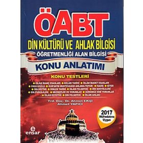ÖABT Din Kültürü ve Ahlak Bilgisi Öğretmenliği Alan Bilgisi Konu Anlatımı - Ahmet Yapıcı Ahmet Ekşi