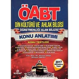 ÖABT Din Kültürü ve Ahlak Bilgisi Öğretmenliği Alan Bilgisi Konu Anlatımı - Ahmet Yapıcı Ahmet Ekşi