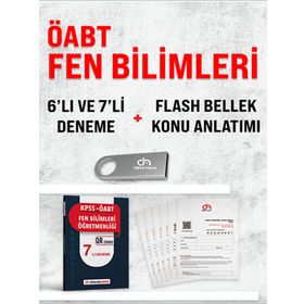 ÖABT Fen Bilimleri 6`lı ve 7`li Deneme+Flash Bellek Video Ders Paketi Seti - Dijital Hoca