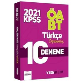 ÖABT Türkçe Öğretmenliği Tamamı Çözümlü 10 Deneme 2021-Yediiklim Yayınları