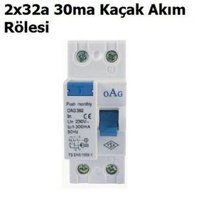 OAG 2X32 A 30ma Kaçak Akım Koruma Rölesi