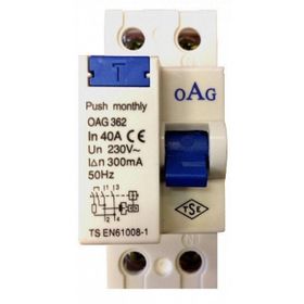 OAG 2X40 A 30Ma Kaçak Akım Koruma Rölesi