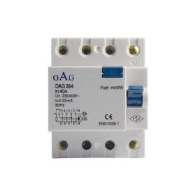 OAG 364 4x40 30 Mamp 4 Kutuplu Kaçak Akım Rölesi