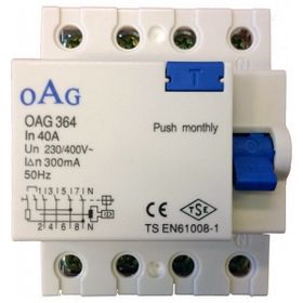 OAG 4X25 A 300Ma Kaçak Akım Koruma Rölesi