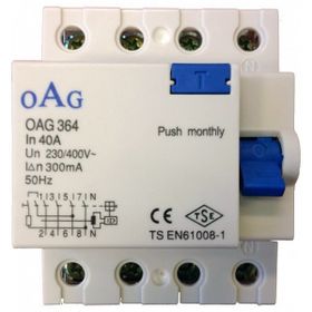 OAG 4X25 A 300Ma Kaçak Akım Koruma Rölesi
