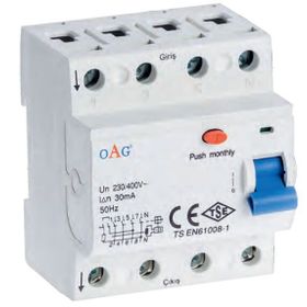 OAG 4X25 A 300Ma Kaçak Akım Koruma Rölesi