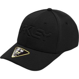Oakley 6 Panel Stretch Kabartmalı Siyah Erkek Şapka