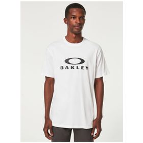 Oakley FOA402167 O BARK 2.0 Bisiklet Yaka Baskılı Beyaz - Siyah Erkek T-shirt