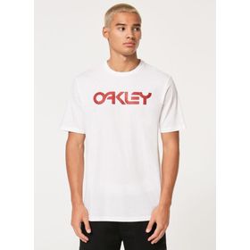 Oakley FOA404011 MARK II TEE 2.0 Bisiklet Yaka Baskılı Beyaz Siyah Erkek T-shirt