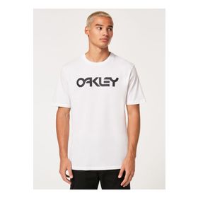 Oakley FOA404011 MARK II TEE 2.0 Bisiklet Yaka Baskılı Beyaz Siyah Erkek T-shirt